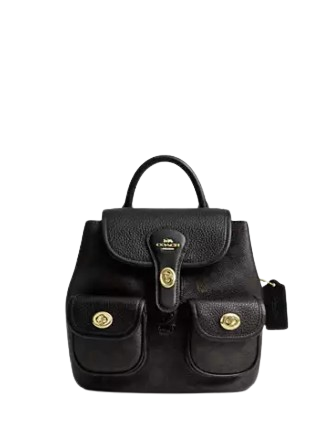 Coach Hadley Backpack In Signature Canvas Walnut Black
