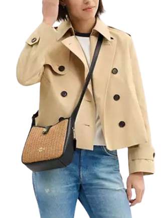 Coach Hadley Mini Crossbody Bag Toast Black