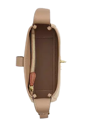 Coach Hadley Mini Crossbody Bag With Signature Canvas  Dark Natural