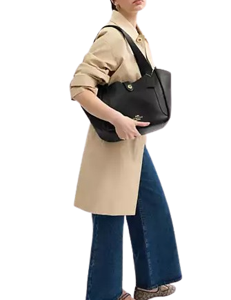 Coach Hadley Turnlock Tote Bag Black
