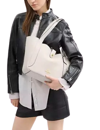 Coach Hadley Turnlock Tote Bag Chalk