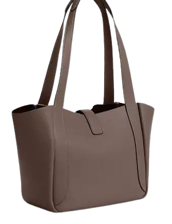 Coach Hadley Turnlock Tote Bag Dark Stone