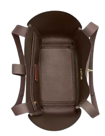 Coach Hadley Turnlock Tote Bag Dark Stone