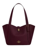 Coach Hadley Turnlock Tote Bag Dark Wine