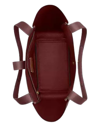 Coach Hadley Turnlock Tote Bag Dark Wine