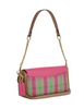 Coach Hailey Flap Bag With Plaid Print Pink