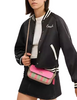 Coach Hailey Flap Bag With Plaid Print Pink