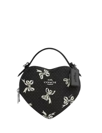 Coach Heart Crossbody Bag With Bow Print