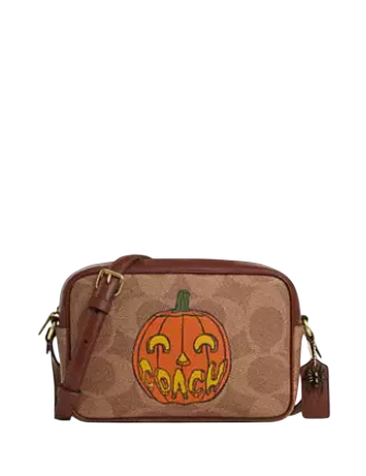 Coach Jamie Camera Bag In Signature Canvas With Halloween Print Tan