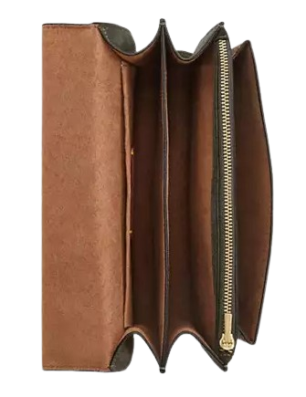 Coach Klare Crossbody Bag In Signature Canvas Army Green Tan