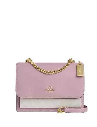 Coach Klare Crossbody Bag In Signature Canvas Chalk Carnation