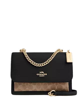 Coach Klare Crossbody Bag In Signature Canvas Tan Black