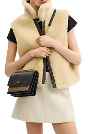 Coach Klare Crossbody Bag In Signature Canvas Tan Black