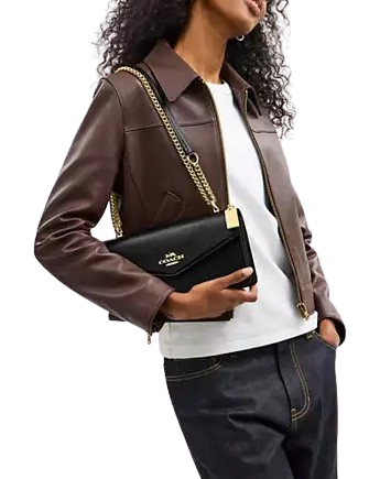 Coach Klare Envelope Crossbody Bag Black