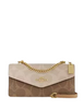 Coach Klare Envelope Crossbody Bag In Blocked Signature Canvas Sand Tan