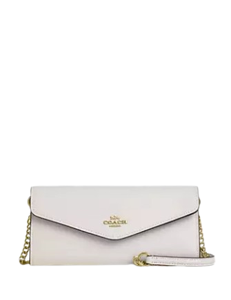 Coach Klare Wallet With Chain Chalk