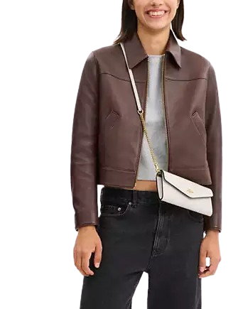 Coach Klare Wallet With Chain Chalk