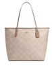 Coach Large City Tote Bag In Maxi Signature Canvas Sand Taupe