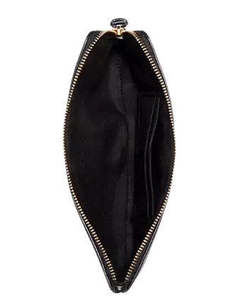 Coach Large Corner Zip Wristlet In Signature Canvas Brown Black