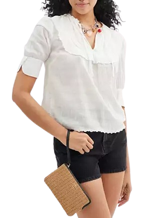 Coach Large Corner Zip Wristlet Toast Black