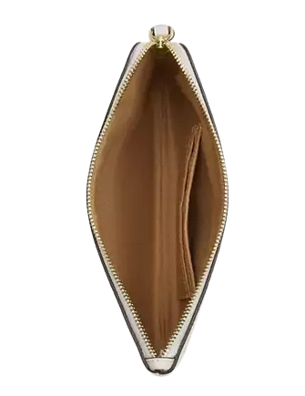 Coach Large Corner Zip Wristlet With Strawberry Graphic Chalk