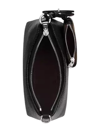 Coach Laurel Small Shoulder Bag With Mirror Charm And Pouch Black Tan