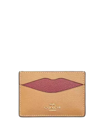Coach Lip Card Case Latte