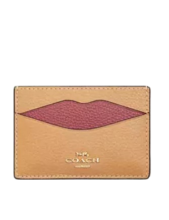 Coach Lip Card Case Latte