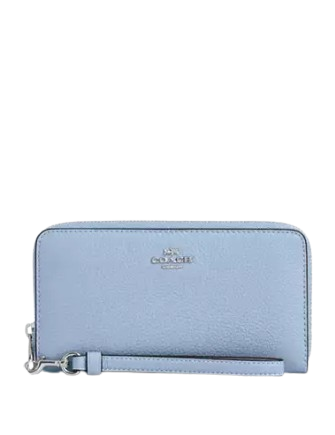Coach Long Zip Around Wallet Bluebell