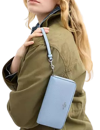 Coach Long Zip Around Wallet Bluebell