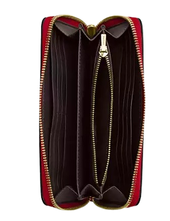 Coach Long Zip Around Wallet Bold Red