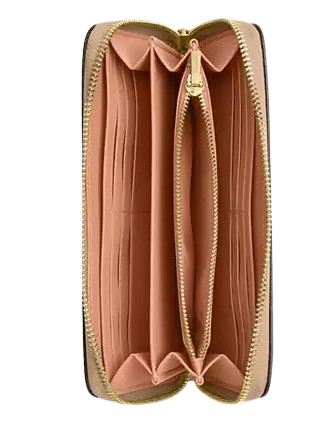 Coach Long Zip Around Wallet Cream Peach