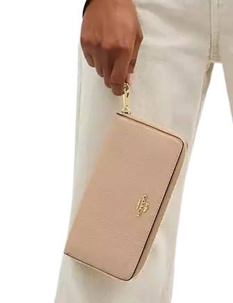 Coach Long Zip Around Wallet Cream Peach