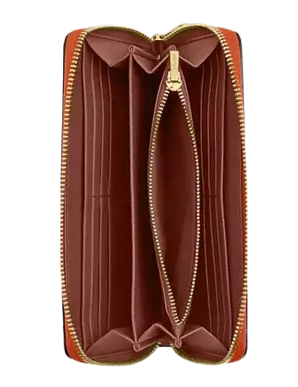 Coach Long Zip Around Wallet In Signature Canvas Bright Canyon