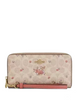 Coach Long Zip Around Wallet In Signature Canvas With Floral Print Sand