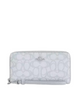 Coach Long Zip Around Wallet In Sketch Signature Canvas Ice Blue
