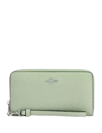 Coach Long Zip Around Wallet Light Pistachio