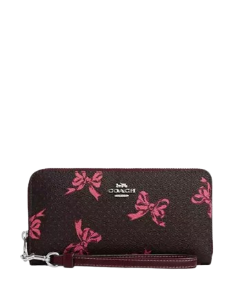 Coach Long Zip Around Wallet With Bow Print | Brixton Baker Coach Long Zip Around Wallet With Bow Print | Brixton Baker