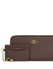 Coach Long Zip Around Wallet With Detachable Card Case Dark Stone