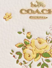 Coach Long Zip Around Wallet With Floral Print Challk