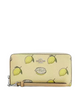 Coach Long Zip Around Wallet With Lemon Print Garden Glade