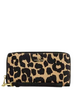 Coach Long Zip Around Wallet With Leopard Print