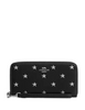 Coach Long Zip Around Wallet With Star Print Black
