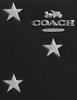 Coach Long Zip Around Wallet With Star Print Black