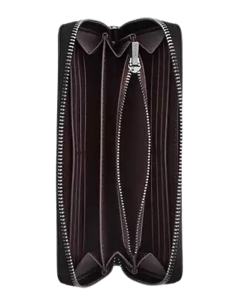 Coach Long Zip Around Wallet With Star Print Black