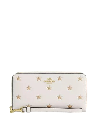 Coach Long Zip Around Wallet With Star Print