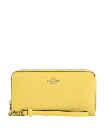 Coach Long Zip Around Wallet Yellow