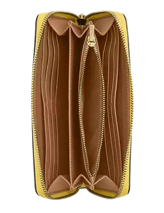 Coach Long Zip Around Wallet Yellow