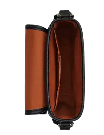 Coach Lucas Crossbody Bag In Blocked Signature Canvas Charcoal Black