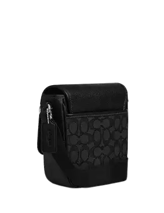 Coach Lucas Crossbody Bag In Signature Jacquard Charcoal Black